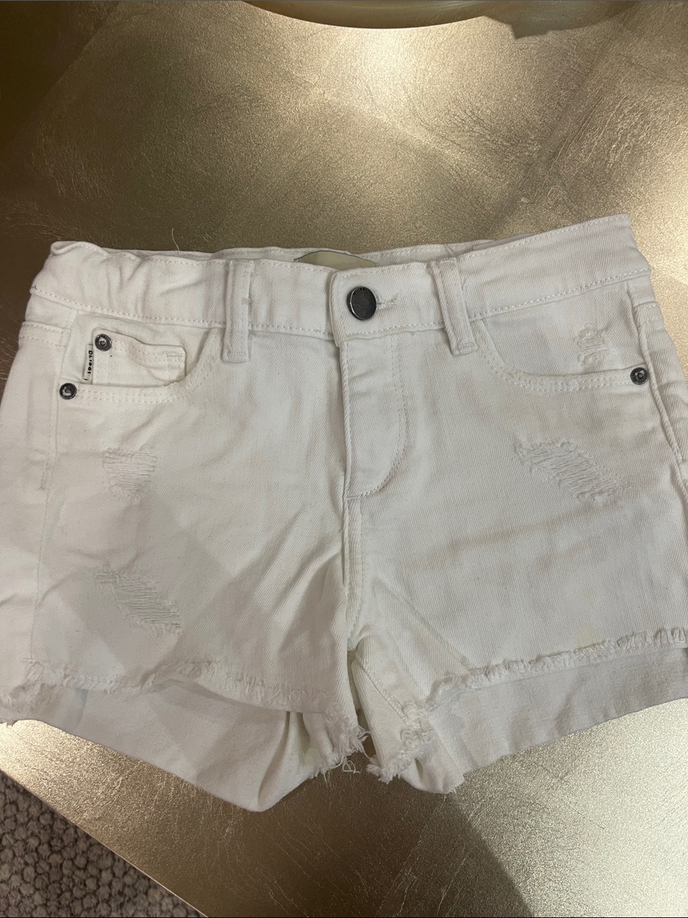 DL1961 White Distressed Women's Denim Shorts